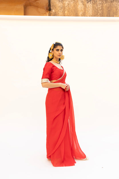 The Ruby Rose Saree